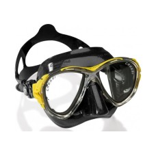 Маска EYES EVOLUTION черный силикон желтая рамка Cressi DS355010